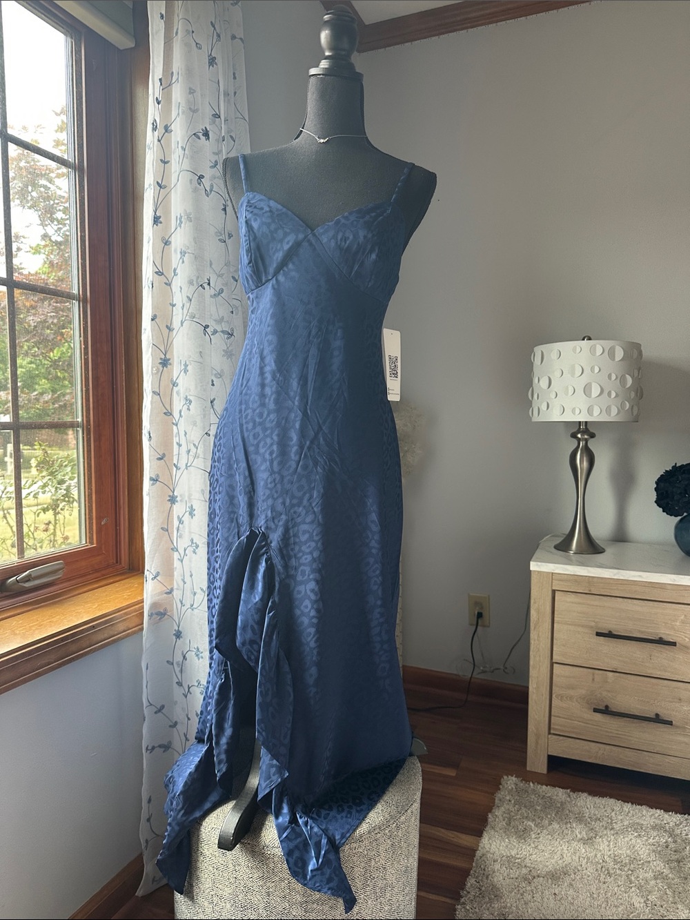 Emerald Sundae Navy High-Low Slip Dress
